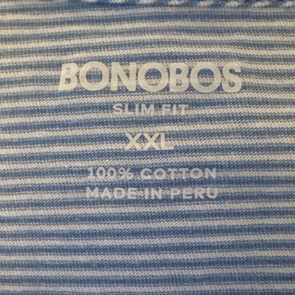 NWOT - BONOBOS LONG SLEEVE STRIPED COTTON TSHIRT SIZE XXL - Picture 3 of 9